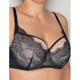 Бюстгальтер полупоролон Fluide DESIRE 6035 черный/пион, Цвет: черный/пион, Размеры: 80C