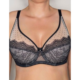 Бюстгальтер полумягкий Fluide DESIRE 6081 черный/пион, Цвет: черный/пион, Размеры: 80C