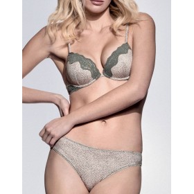 Комплект Infiore CHIC chc2641 пуш-ап+бразилиана mility, Цвет: mility (хаки), Размеры: 80B