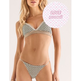 Комплект Infiore COEUR cro2730 триангул+танга love, Цвет: love (розовое сердце), Размеры: 80B