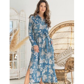 Длинная рубашка-платье Mia-Amore CASSIA 5257, Цвет: светло-синий, Размеры: 4XL