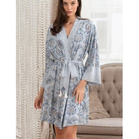 Халат из тканой вискозы Mia-Amore CAITLYN 5093, Цвет: ментол, Размеры: 4XL/5XL