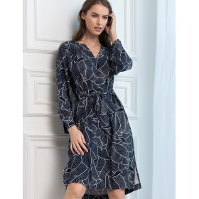 Туника с абстрактным принтом Mia-Amore LEANA 5317, Цвет: темно-синий, Размеры: 3XL