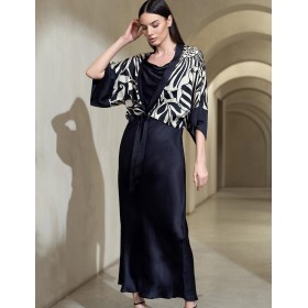 Длинное платье-сорочка с жакетом Mia-Amore MALENA 4143, Цвет: черный, Размеры: M