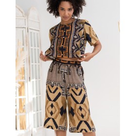 Комплект рубашка с удлиненными шортами Mia-Amore MARTINIKA 5282, Цвет: мультицвет, Размеры: S