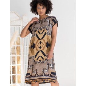 Туника из тканой вискозы Mia-Amore MARTINIKA 5284, Цвет: мультицвет, Размеры: 4XL/5XL