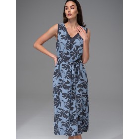 Длинный сарафан Mia-Amore ODRIE 5351, Цвет: серо-голубой, Размеры: 3XL