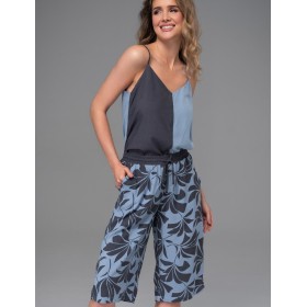 Комплект с удлиненными шортами Mia-Amore ODRIE 5353, Цвет: серо-голубой, Размеры: S