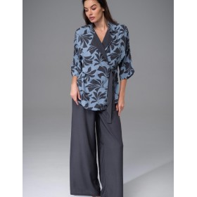 Комплект из тканой вискозы Mia-Amore ODRIE 5355, Цвет: серо-голубой, Размеры: 4XL