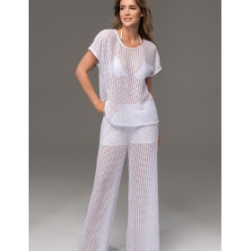 Ажурный комплект для пляжа Mia-Amore SEYCHELLES 5386 белый, Цвет: белый, Размеры: S