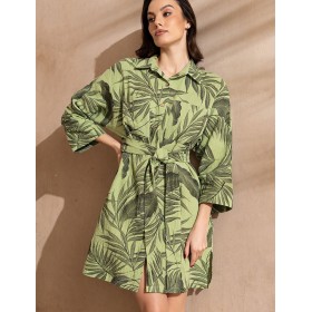 Хлопковая удлиненная рубашка Mia-Amore TENERIFE 5227 зеленый, Цвет: зеленый, Размеры: S/M