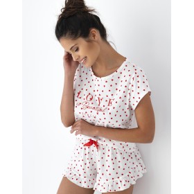 Хлопковая пижама с шортами Sensis JUSTINE, Цвет: белый, Размеры: L