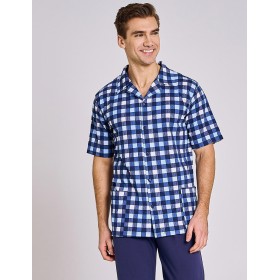 Пижама мужская со штанами Taro 3183/3184 SAMMUEL, Цвет: синий, Размеры: 3XL