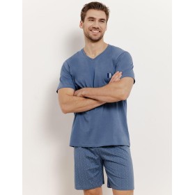 Пижама мужская с шортами Taro 3397/3398/3399 HENRY, Цвет: джинс, Размеры: 4XL