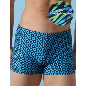 Мужские плавки боксеры Jolidon B11I / BL11I голубой/черный, Цвет: NI5_голубой/черный, Размеры: XL