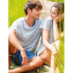 Пижама мужская с шортами Key MNS 748, Цвет: светло-серый/серо-го, Размеры: L