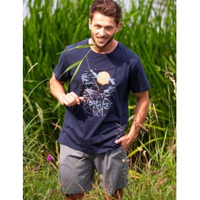 Пижама мужская с шортами Key MNS 749, Цвет: темно-синий/серый, Размеры: M