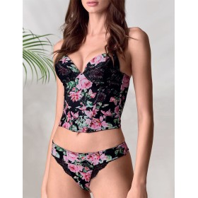 Комплект Lormar LOOK Loo52802 бюстье+бразилиана nero, Цвет: nero (черный), Размеры: 75B
