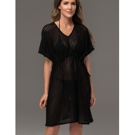Ажурная туника для пляжа Mia-Amore SEYCHELLES 5384 черный, Цвет: черный, Размеры: S/M