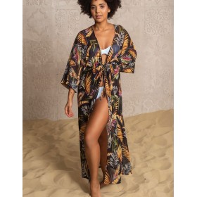 Распашная длинная туника Mia-Amore NUBIA 2225, Цвет: черный, Размеры: 4XL/5XL