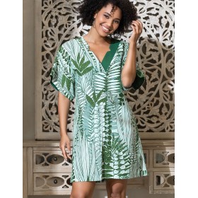 Хлопковая туника с коротким рукавом Mia-Amore SICILIA 5211, Цвет: малахит, Размеры: L/XL