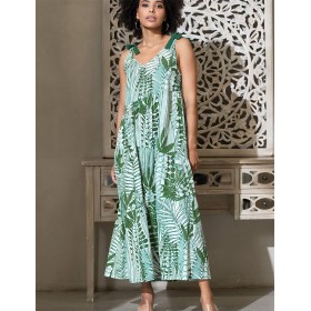 Длинный многоярусный сарафан Mia-Amore SICILIA 5218, Цвет: малахит, Размеры: 3XL