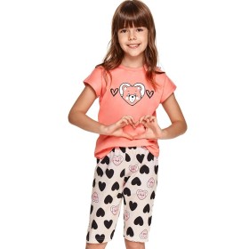 Пижама детская Taro 2202/2203 AMELIA, Цвет: персиковы/бежевый, Размеры: 128
