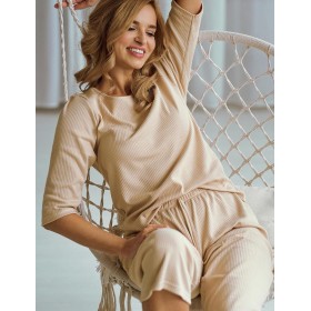 Пижама из фактурного хлопка Taro 3347 PAIGE, Цвет: бежевый, Размеры: M