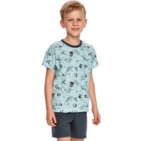 Пижама детская из хлопка Taro 390/391 MAX голубой/серый, Цвет: голубой/серый, Размеры: 116
