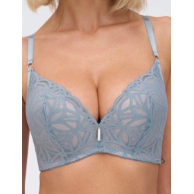 Бескостный бюстгальтер супер пуш-ап Alles SALT&SEA Super P-UP, Цвет: голубой, Размеры: 65E