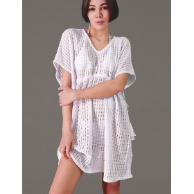 Ажурная туника для пляжа Mia-Amore SEYCHELLES 5384 белый, Цвет: белый, Размеры: 2XL/3XL