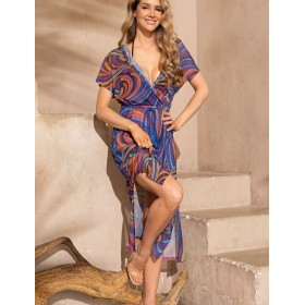 Платье пляжное с капюшоном Mia-Amore COSTA RICA 2291, Цвет: мультицвет, Размеры: S/M