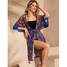 Короткий пляжный халат Mia-Amore COSTA RICA 2293, Цвет: мультицвет, Размеры: L/XL