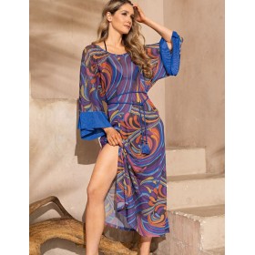 Длинная пляжная туника Mia-Amore COSTA RICA 2295, Цвет: мультицвет, Размеры: L/XL