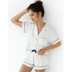 Пижама с шортами из вискозы Sensis AYLIN, Цвет: белый, Размеры: L