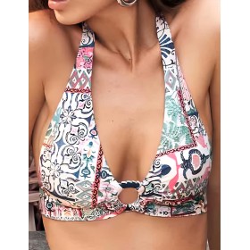 Купальный лиф на завязках Cosita Linda 25095B NOSTALGIC PATCHWORK, Цвет: мульти, Размеры: S