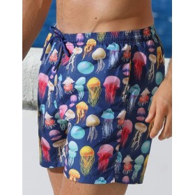 Мужские пляжные шорты Jolidon B645JI MI14 синий/медуза, Цвет: синий/медуза, Размеры: XL