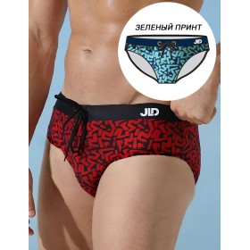 Мужские плавки слипы Jolidon B648I зеленый принт, Цвет: зеленый принт, Размеры: M