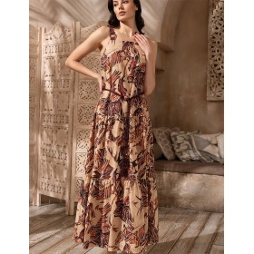 Длинный хлопковый сарафан Mia-Amore EPHIOPIA 5451, Цвет: мультицвет, Размеры: L
