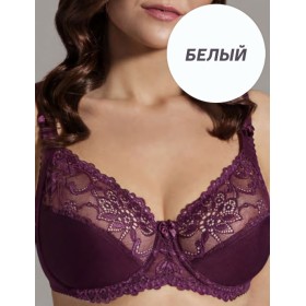 Мягкий бюстгальтер с кружевом Misstyle 2504 белый, Цвет: белый, Размеры: 90F