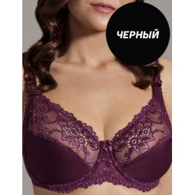 Мягкий бюстгальтер с кружевом Misstyle 2504 черный, Цвет: черный, Размеры: 75D