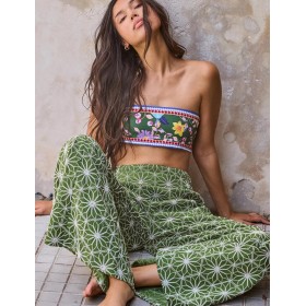 Пляжные брюки-палаццо Agua Bendita 15157 MAR VESSEL, Цвет: зеленый, Размеры: M