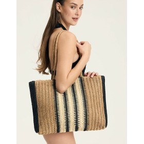 Сумка пляжная Esotiq BOLOGNA 44331 соломенный, Цвет: соломенный, Размеры: UN