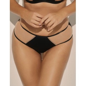 Трусы слипы Kinga LOU 932/2-P телесно-черный, Цвет: телесный+черный, Размеры: L