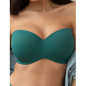 Купальный бюстгальтер бандо Kris Line TARIFA balkonette MHM, Цвет: изумрудный, Размеры: 65J
