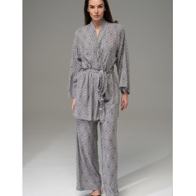 Комплект из жакета и брюк Mia-Amore DAMASK 5258, Цвет: серый, Размеры: 3XL