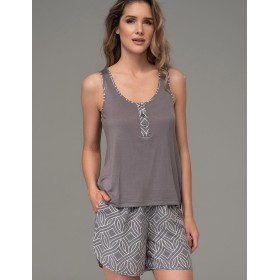 Пижама с шортами из вискозы Mia-Amore DAMASK 5364, Цвет: серый, Размеры: S