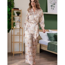 Комплект-тройка из шёлка Mia-Amore SIMFONIA 4618, Цвет: бежевый, Размеры: M
