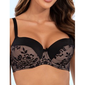 Бюстгальтер формованный Orhideja 118-990 черный-пион, Цвет: черный-пион, Размеры: 75D