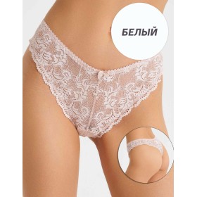 Кружевные трусы стринги Simona M 003/30 белый, Цвет: белый, Размеры: L